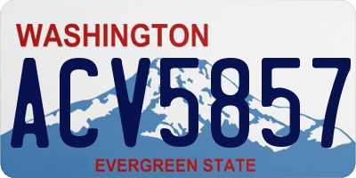 WA license plate ACV5857