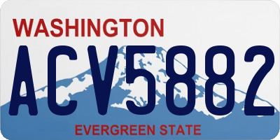 WA license plate ACV5882