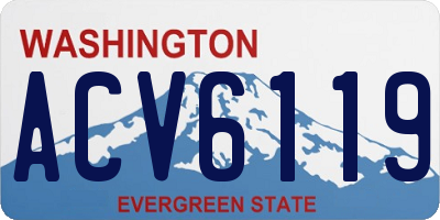 WA license plate ACV6119