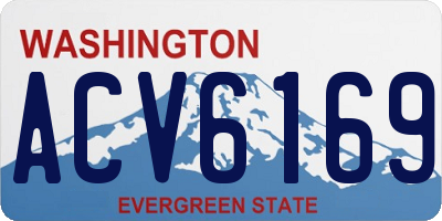 WA license plate ACV6169