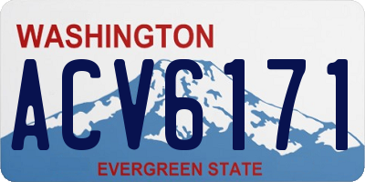 WA license plate ACV6171
