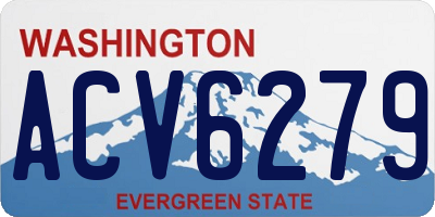 WA license plate ACV6279