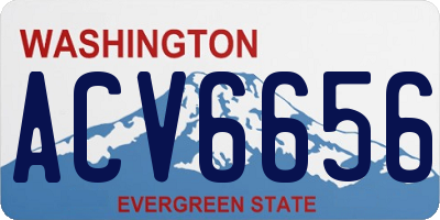 WA license plate ACV6656