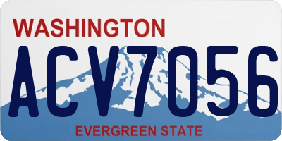 WA license plate ACV7056