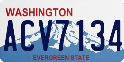 WA license plate ACV7134