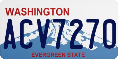 WA license plate ACV7270