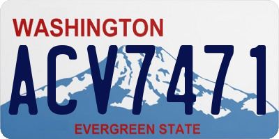 WA license plate ACV7471