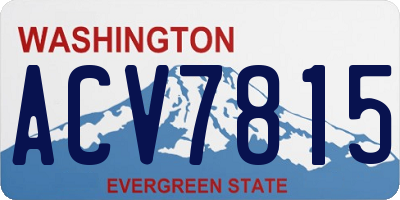 WA license plate ACV7815