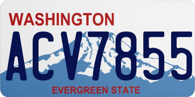 WA license plate ACV7855