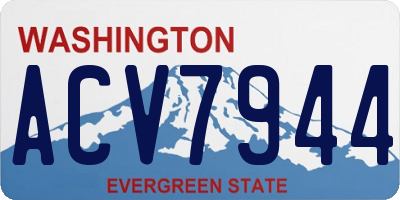 WA license plate ACV7944