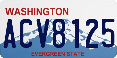 WA license plate ACV8125