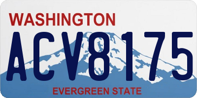 WA license plate ACV8175