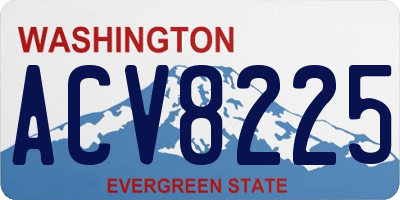 WA license plate ACV8225