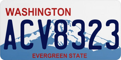 WA license plate ACV8323
