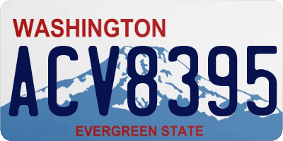 WA license plate ACV8395