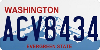 WA license plate ACV8434