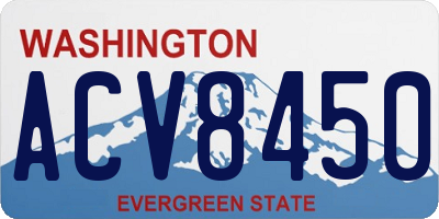 WA license plate ACV8450