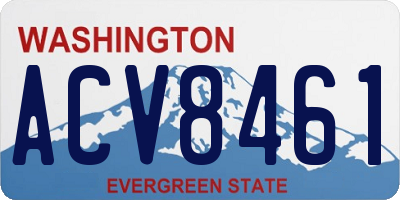 WA license plate ACV8461