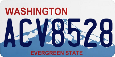 WA license plate ACV8528