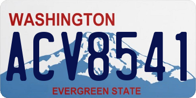 WA license plate ACV8541