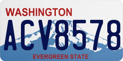 WA license plate ACV8578