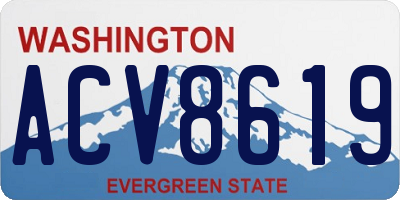 WA license plate ACV8619
