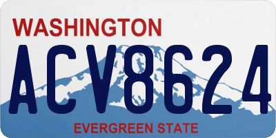 WA license plate ACV8624