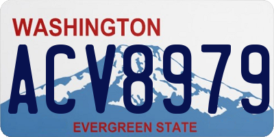 WA license plate ACV8979
