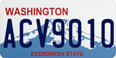 WA license plate ACV9010