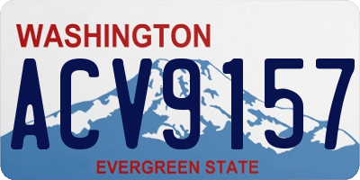 WA license plate ACV9157