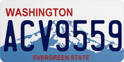 WA license plate ACV9559