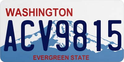 WA license plate ACV9815