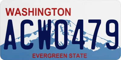 WA license plate ACW0479