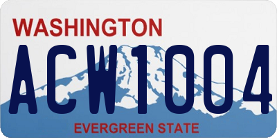 WA license plate ACW1004