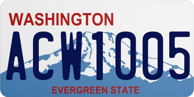 WA license plate ACW1005