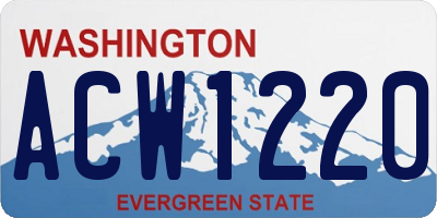 WA license plate ACW1220