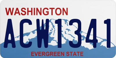 WA license plate ACW1341