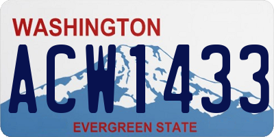WA license plate ACW1433