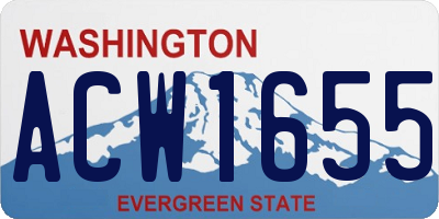 WA license plate ACW1655