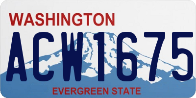 WA license plate ACW1675