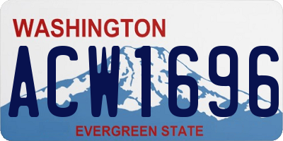 WA license plate ACW1696