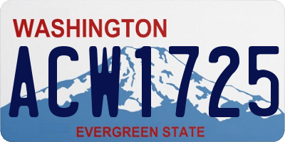 WA license plate ACW1725