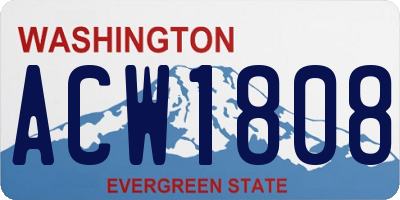 WA license plate ACW1808