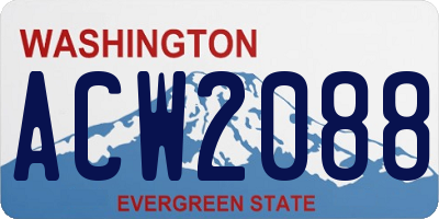 WA license plate ACW2088