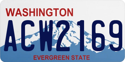 WA license plate ACW2169