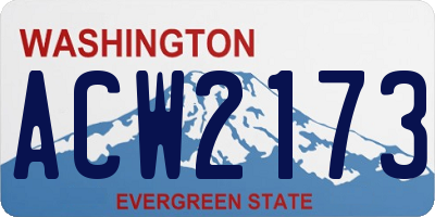 WA license plate ACW2173