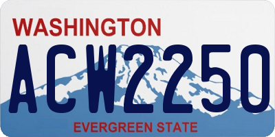 WA license plate ACW2250