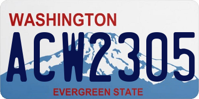 WA license plate ACW2305