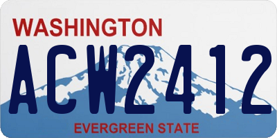 WA license plate ACW2412