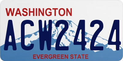 WA license plate ACW2424